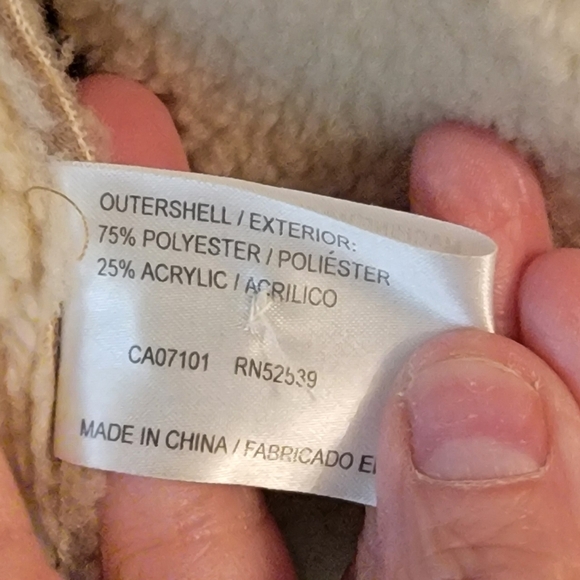 Utex Design poly/acrylic button-down coat with faux suede  and faux wool Size XL - Picture 6 of 8